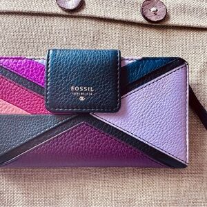 Fossil Women's Multicolor Leather Wallet